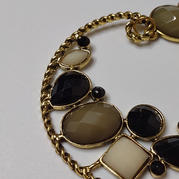 Heavy Metal And Plastic Large Dangle Earrings - Picture 9 of 14